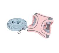 Xiuganpo Cat Vest Harnesses and Leash Comfortable Escape Proof Kitten Vest Harnesses for Outdoor Walking, Reflective Adjustable Cat Leashes Set (M)