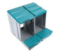 Xiuganpo Chicken Nesting Box, PP Material Chicken Egg Laying Box Comfortable Spacious Rolling Tilting Metal Hen House for Collecting Eggs Egg Laying Nest Boxes for Chickens, Hens, Ducks