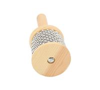 Xiuganpo Children Teaching Musical Instrument - Wooden Cabasa with Steel Ball, Portable Hand Cranked Toy for Rhythmic Effects (Trumpet Cabasa)