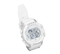 Xiuganpo Children's 7 Color LED Digital Kids Watch for 5-17 Years Old, Learn Time Management for School and Play, 50m, White, 1ct