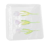 Xiuganpo Clear Acrylic Double Sided Photo Clip with Floral Pattern (Light