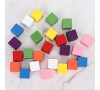 Xiuganpo Colored Block Set for Children, 2 Sets 50Pcs Pine Wood Geometry Enlightenment Early Education Toy, 15mm 20mm 25mm Colorful Building Blocks with Multiple Colors, Hand Eye (25mm 25pcs)