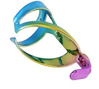 Xiuganpo Colorful Durable Bicycle Bottle Cage Holder for Mountain Bike, Secure Retention System for Outdoor Riding Glass Fiber Nylon Suitable for Bottles 2.6-3.0" for Cyclists (blue gold purple)