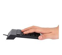 Xiuganpo Compact 18 Key USB Keyboard Wired Digital Numeric Keypad for Data Input, Perfect for Travelers, ABS Black (Black)