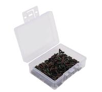 Xiuganpo Crimp Sleeves, 300pcs Black Oxidized Copper Smooth Finish Crimp Tubes, Copper Sleeves with Wire Rope Connectors for Saltwater Freshwater Trolling Bottom Fishing Rigs