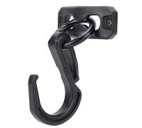 Xiuganpo Curved Hook Fasteners, 5 Pcs Camping Alloy Hooks with Screws, Sturdy & Robust, Easy to Install, Multifunctional and Portable Storage Utility Alloy Hooks for Outdoor (Black)