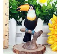 Xiuganpo Cute Animal Figurine Model Toy Toucan for Creative Play Safe ABS & Plastic for Kids Home Decoration 60 * 40 * 95mm