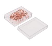 Xiuganpo Cute Animal Shape Rose Gold Metal Paper Clips Durable for Document Classification Portable Office Supplies for Office Home Daily Use 100PCS (Rabbit)