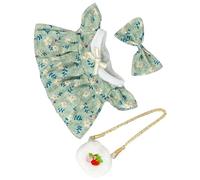 Xiuganpo Cute Girl Doll Dress with Fashionable Shoes and Adorable Accessories for 20cm Dolls, for Dream Big Play (Green)