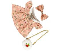 Xiuganpo Cute Girl Doll Dress with Fashionable Shoes and Adorable Accessories for 20cm Dolls, for Dream Big Play (Pink)