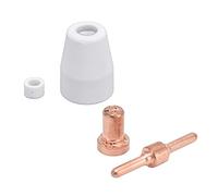 Xiuganpo Cutting Consumables Kit 65Pcs, PT31XL Extended Nozzles Electrodes Tips for CUT50 ACDC Cutter, Ceramic Swirl Rings Copper Torch Parts Replacement