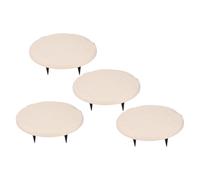 Xiuganpo Decorative Outdoor Stepping Stones with Ground Stakes for Lawn Pathway 39.9cm Durable Polypropylene Resin 4 Pack (Beige)