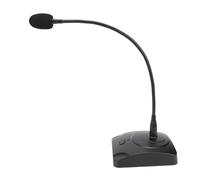 Xiuganpo Desktop Gooseneck Wired Microphone System, USB Podium Table Mounted Corded Voice Condenser Mic with 6.5MM Plated Plug for Video Conferences Streaming Meetings Lectures