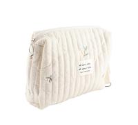 Xiuganpo Diaper Storage Bag, Large Capacity Portable Outdoor Diaper Bag Reusable Cute Pattern Cotton Cloth Convenient for Travel (Olive Embroidery)