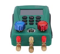 Xiuganpo Digital Manifold Gauge HVAC Refrigerant Pressure Gauge Dual Channel with Temperature Compensation, Brass G1/4 Interface for AC Refrigeration Diagnostic Tools, Superheat