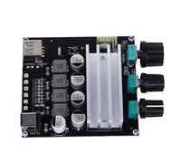 Xiuganpo Digital Power Amplifier Board, 2x100W Dual Channel Bluetooth 5 3 Stereo Amplifier Module, Car Audio with USB AUX Input Bass Treble Control for Car Home Theater