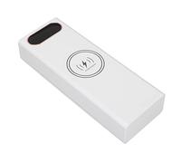 Xiuganpo DIY Power Bank Battery Box with 15W Wireless Charging, Compact Dual USB Ports for Travel, LCD Display 20x Battery Case for All Phones (White)