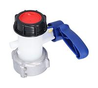 Xiuganpo DN50 Coarse Thread IBC Tank Valve Tap, Water Adapter Outlet Control Connector Replacement with Built in Gasket for Barrels, Heavy Duty ABS & Aluminum Alloy