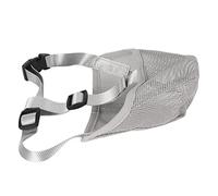 Xiuganpo Dog Muzzle Breathable Adjustable for Training Gray, Durable Pet Mesh Muzzle for Outdoor - Prevent Biting Chewing Anti Bark for Small Medium Large Dogs (S)