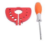 Xiuganpo Drill Bit Sharpener, Universal Angle Grinder Attachment Multi Size Drill Bit Grinder with Customized Grooves for 3mm to 12mm HSS Carbide Cobalt Bits (Red)