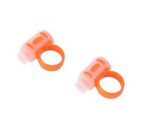 Xiuganpo Drum Stick Grip Aid, Silicone Finger Controller for Drumsticks, Improve Endurance & Control for Beginners, Non Slip Drumming Practice Tool (Orange and White)