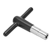 Xiuganpo Drum T Shaped Wrench with Silicone Handle for Easy Tuning - Durable Zine-Alloy Key for Musicians and Drum Enthusiasts - Compact and Lightweight (Black)