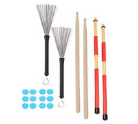 Xiuganpo Drumstick Kit, Improve the Durability Completely, Conveniently Sufficient Texture -Drum Brush with a Velvet Bag for Repairing Musical Instruments for Children (M02761 Blue)