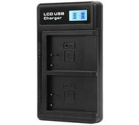 Xiuganpo Dual Camera Battery Charger with LCD Display for NP-BN1