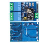 Xiuganpo Dual Channel WiFi Relay 12V Smart Home Module, Phone APP Remote Control Switch for IOT, WiFi Relay Board with 10A AC, Open Environment 100M Stable Distance, USB