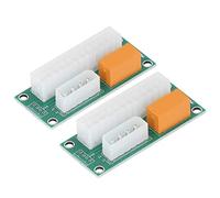 Xiuganpo Dual Power Supply Sync Starter for Efficient Power Management 2 Pcs 4 Pin 24 Pin Connector for BTC Miner Durable PC Material