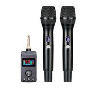 Xiuganpo Dual Wireless Microphone with Technology and Rechargeable, Professional UHF Handheld Dynamic Mic System, Microphone for Karaoke, Wedding, Home Entertainment