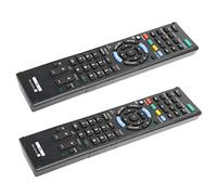 Xiuganpo Durable 2pcs Universal Multi-Functional TV Remote Control for TVs Easy Access to All Buttons Remote Distance 33ft Household Use Black