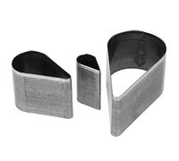 Xiuganpo Durable 3pcs Leather Punching Mold Set for Crafting Tags and Patterns, Includes Three Different Shapes (Teardrop Shape)