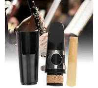 Xiuganpo Durable Clarinet Saxophone Mouthpiece with Best Superior Vibration, Excellent Sound Quality, Ideal for Music Lovers, ABS Black Color