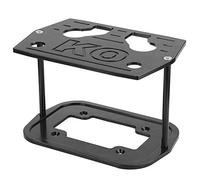 Xiuganpo Durable Stainless Steel Battery Holder for Optima 34/78 Battery - High Precision for Mechanics Inside Base 10 X 6-3/4 X 6-13/16in 2 Trays for Red/Yellow Top (Black)