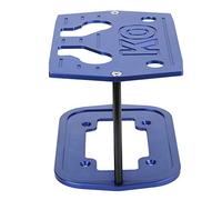 Xiuganpo Durable Stainless Steel Battery Holder for Optima 34/78 Battery - High Precision for Mechanics Inside Base 10 X 6-3/4 X 6-13/16in 2 Trays for Red/Yellow Top (Blue)