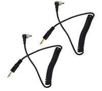 Xiuganpo Easy PC Flash Sync Cable for Digital Cameras, Plug and Play Straight Flash Cable with Screw Lock, 2 Coiled Universal Sync [Beginner Photographers]