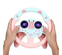 Xiuganpo Educational Driving Simulation Toy Simulated Steering Wheel for Kids, Stimulating Imagination and Motor Skills, Pink Color, 7x5x3.5cm (Pink)