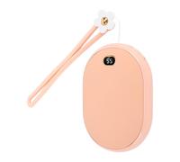 Xiuganpo Electric Hand Warmer LED Display 2 Temperatures Pocket Heater 10000mAh Power Bank for Winter Gift ABS, PC, Aluminum Alloy (Pink)