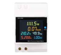 Xiuganpo Electricity Usage Tester, 178° Viewing Angle 6 In 1 Design Digital Power Voltmeter Ammeter Din Rail Mount User Friendly Operating for Home