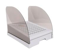 Xiuganpo Elevated Litter Step, Unique Drawer Design for Easy Cleaning, Anti Slip Pet Ramp with Storage, Cats Pedal Stool Prevents Litter Tracking for Small Elderly Cats, 11.8 X 9.4in (Grey)