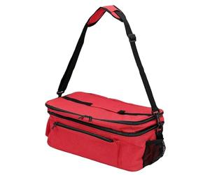 Xiuganpo Emergency Bag, Travel Emergency Bag with Dual Layer & Smooth Dual Head Zipper, Highly Visible Red Design, Portable Carrying Case for Camping Hiking Travel Home (38 * 21 * 17.8CM)