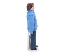 Xiuganpo Exquisite 1:12 Dollhouse Young Man Figures with Blue Sweater Perfect DIY Accessory for Doll House Enthusiasts