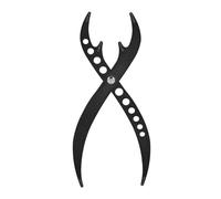 Xiuganpo Eyebrow Golden Ratio Symmetrical Measure Tool for Microblading 3 Point Ruler with Stainless Steel Material for Individuals, Embroiderers, Makeup Artists (Black)