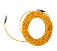 Xiuganpo FC/UPC Fiber Patch Cable Yellow, Durable 20m Optical Fiber Patch Cord, Low Insertion Loss for Communication Systems, Environmental PVC Jacket