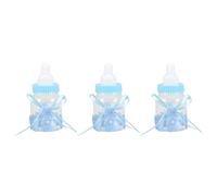 Xiuganpo Fillable Candy Bottles for Baby Showers, Sweet Decorative Party | Cute Mini Size Design | Pack of 24 for Baby Shower decorations. (Blue)