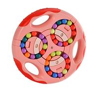 Xiuganpo Fingertip Rotating Beans - Engaging Decompression Toy for Brain Exercise - Ideal for Children - Fun Learning with 1 Piece (Pink)
