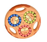 Xiuganpo Fingertip Rotating Beans - Engaging Decompression Toy for Brain Exercise - Ideal for Children - Fun Learning with 1 Piece (Orange)
