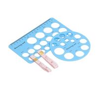 Xiuganpo Flange Measurement Tool Silicone Nipple Rulers Set Accurate Sizing for Breast Pump Mothers 2 Pieces (Blue)