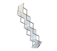 Xiuganpo Foldable Magazine Rack 8 Grids Transparent Acrylic Brochure Stand for Exhibitions Office Retail Store Portable Display
